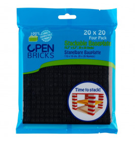Open Bricks Baseplate 20x20 Schwarz