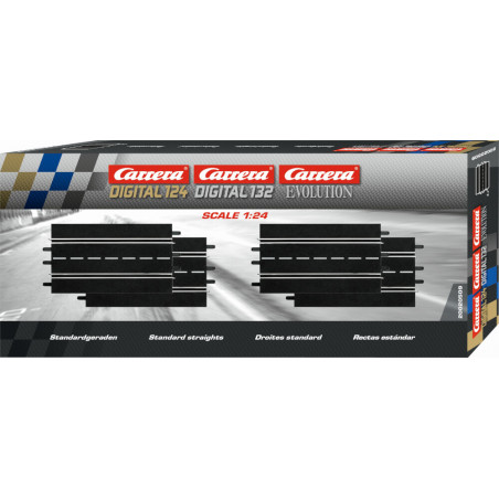 Carrera Evolution Standardgeraden, 4 Stück