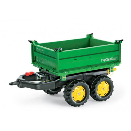 rollyKid Mega Trailer John Deere Grün 2-Achser