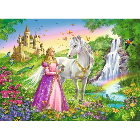 Ravensburger 126132 Puzzle Prinzessin mit Pferd 200 Teile