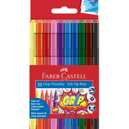 Faber-Castell Fasermaler Colour Grip 10er