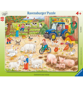 Ravensburger 63321  Rahmenpuzzle Auf dem großen Bauernhof 40 Teile