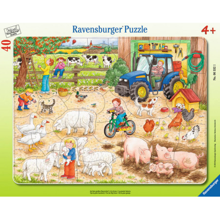 Ravensburger 63321  Rahmenpuzzle Auf dem großen Bauernhof 40 Teile