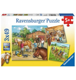Ravensburger 92376  Puzzle Mein Reiterhof 3 x 49 Teile