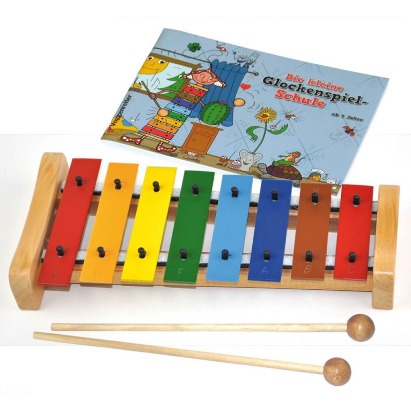 Voggenreiter Buntes Glockenspielset mit Buch   Kleine Glockenspielschule