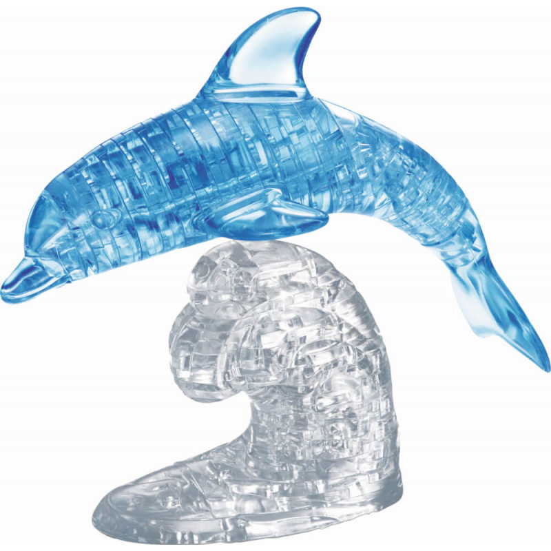 3D Crystal Puzzle - Delfin blau 100 Teile