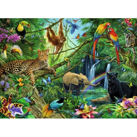 Ravensburger 126606  Puzzle Tiere im Dschungel 200 Teile
