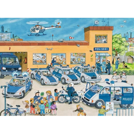 Ravensburger 108671   Puzzle Polizeirevier 100 Teile