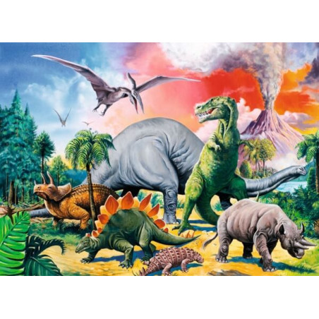 Ravensburger 109579  Puzzle Unter Dinosauriern 100 Teile