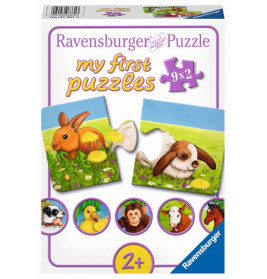 Ravensburger 073313 Puzzle Liebenswerte Tiere 2, 4, 6, 8 Teile
