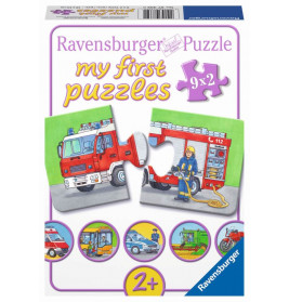 Ravensburger 073320 Puzzle Einsatzfahrzeuge 2, 4, 6, 8 Teile