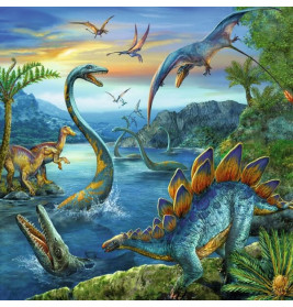 Ravensburger 93175  Puzzle Faszination Dinosaurier 3 x 49 Teile