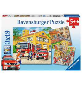 Ravensburger 94011  Puzzle Feuerwehreinsatz 3 x 49 Teile