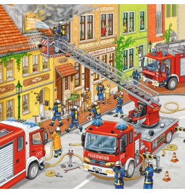 Ravensburger 94011  Puzzle Feuerwehreinsatz 3 x 49 Teile