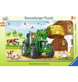 Ravensburger 60443  Rahmenpuzzle Traktor auf dem Bauernhof 15 Teile