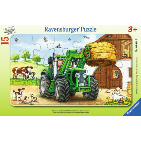 Ravensburger 60443  Rahmenpuzzle Traktor auf dem Bauernhof 15 Teile