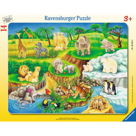 Ravensburger 60528  Rahmenpuzzle Zoobesuch 14 Teile