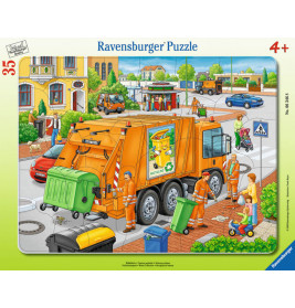 Ravensburger 63468  Rahmenpuzzle Müllabfuhr 35 Teile