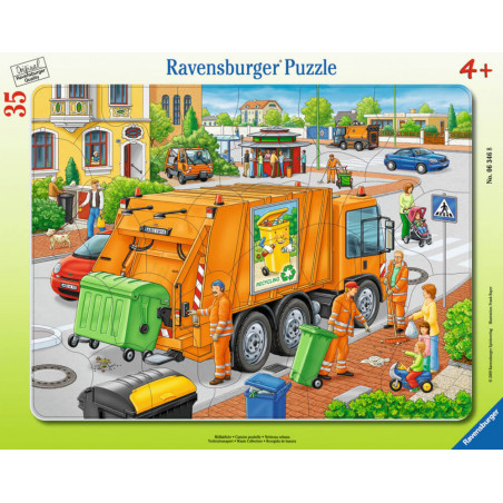 Ravensburger 63468  Rahmenpuzzle Müllabfuhr 35 Teile