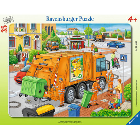 Ravensburger 63468  Rahmenpuzzle Müllabfuhr 35 Teile Ravensburger 63468  Rahmenpuzzle Müllabfuhr 35 Teile