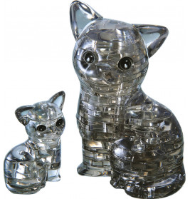 3D Crystal Puzzle - Katzenpaar 49 Teile