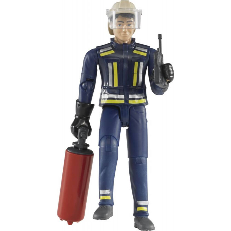 Bruder 60100 Feuerwehrmann mit Helm, Handschuhe, Zubehör