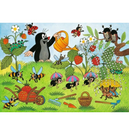 Ravensburger 088614 Puzzle Der Maulwurf im Garten 2x24 Teile