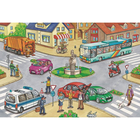 Schmidt Spiele Puzzle-Box Verkehrsmittel im Metallkoffer, 2x26 Teile, 2x48 Teile