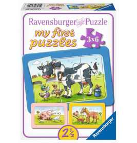 Ravensburger 65714  My first Puzzle Gute Tierfreunde 3 x 6 Teile