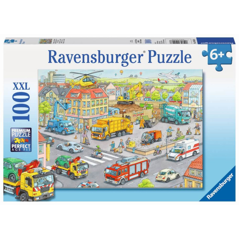 Ravensburger 105588  Puzzle Fahrzeuge in der Stadt 100 Teile