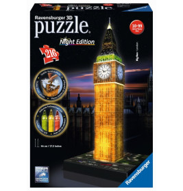 Ravensburger 125883 Puzzle 3D Big Ben Night Edition 216 Teile
