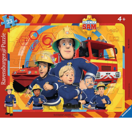 Ravensburger 61143  Rahmenpuzzle Sam, der Feuerwehrmann 33 Teile