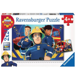 Ravensburger 90426  Puzzle Feuerwehrmann Sam hilft dir in der Not 2 x 24 Teile