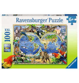 Ravensburger 105403  Puzzle Tierisch um die Welt 100 Teile