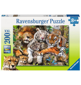 Ravensburger 127214  Puzzle Schmusende Raubkatzen 200 Teile