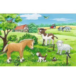Ravensburger 75829  Puzzle Tierkinder auf dem Land 2 x 12 Teile
