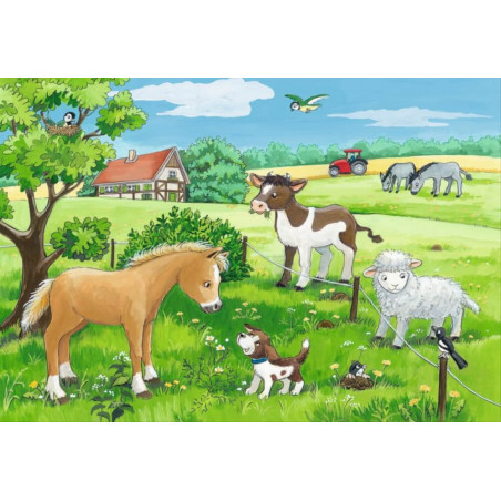 Ravensburger 75829  Puzzle Tierkinder auf dem Land 2 x 12 Teile