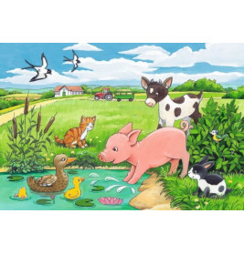 Ravensburger 75829  Puzzle Tierkinder auf dem Land 2 x 12 Teile