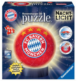 Ravensburger 121779 Puzzleball Nachtlicht FC Bayern München 72 Teile