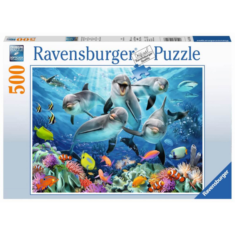 Ravensburger 147106 Puzzle Delphine im Korallenriff 500 Teile