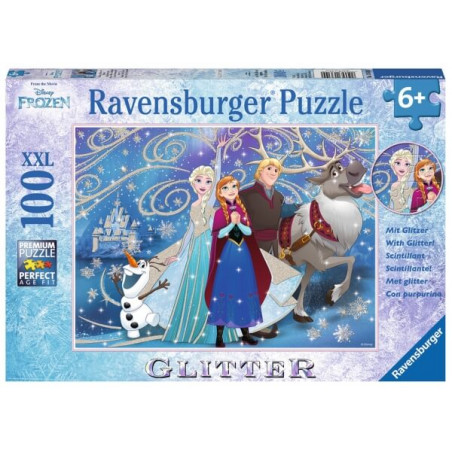 Ravensburger 136100  Puzzle Disney Die Eiskönigin Glitzernder Schnee 100 Teile