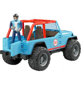 Bruder 02541 Jeep Cross Country racer blau mit Rennfahrer