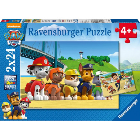 Ravensburger 90648 Puzzle Paw Patrol Heldenhafte Hunde 2x27 Teile