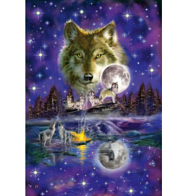 Schmidt Spiele Puzzle Wolf im Mondlicht, 1000 Teile
