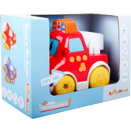 SpielMaus Baby Press & Go Fahrzeuge, 2-fach sortiert