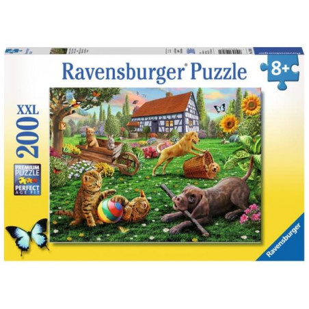 Ravensburger 128280 Puzzle: Entdecker auf vier Pfoten 200 Teile