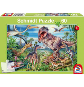 Schmidt Spiele Bei den Dinosauriern, Kinderpuzzle 60 Teile