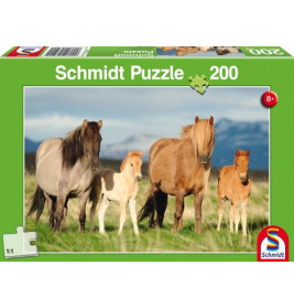 Schmidt Spiele Pferdefamilie, Kinderpuzzle 200 Teile