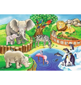 Ravensburger 76024 Puzzle: Tiere im Zoo 2x12 Teile