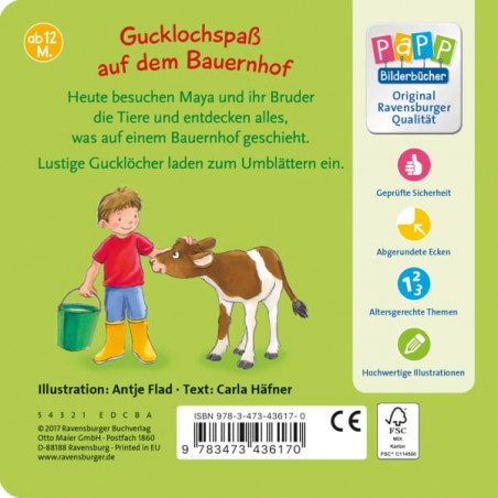 Ravensburger 43617 Mein Bauernhof Gucklochbuch